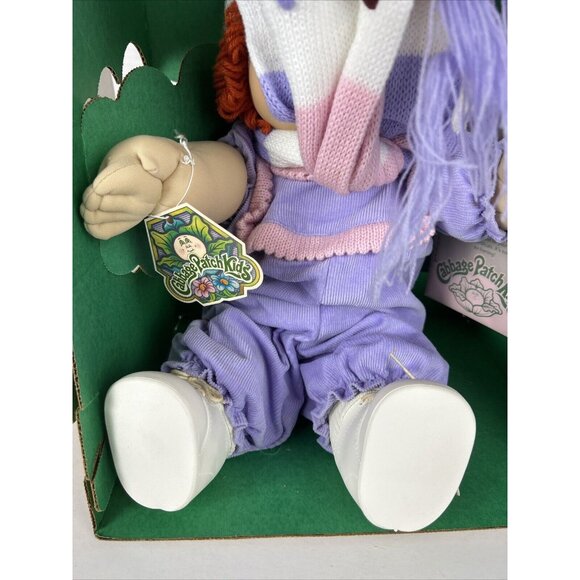 Cabbage Patch Kid Vintage 1985 Coleco Girl Red Pigtails & Blue Eyes NIB Retro - Picture 7 of 16